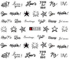 Nail Art Water Transfer Stickers Anime Mouse Animal Kid slider adhesive Watermark Decals Women Beauty Wedding Nails  Decal Self-Adhesive 3D Wave Design Decoration for Women Girls Art Stickers Decal Decoration Metallic Curve Strip Line Nail Stevvex
