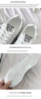 Fashion Flats Womans Sneakers Casual Breathable Vulcanized Shoes Lace Up Woman Comfort Walking White Round Head Platform Casual Sports Cute Fashion Walking School Sneakers Stevvex