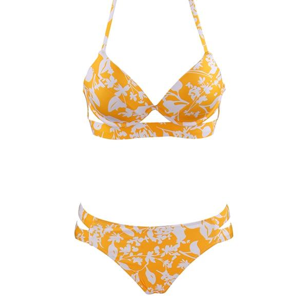 Leopard Bikinis Women Summer Swimsuit Strapless Bandage Bathing Suits Women's Halter Triangle Bikini Bottom Soft Two Piece Swimsuits Low Waist Push Up Bikini Set Swimwear Stevvex