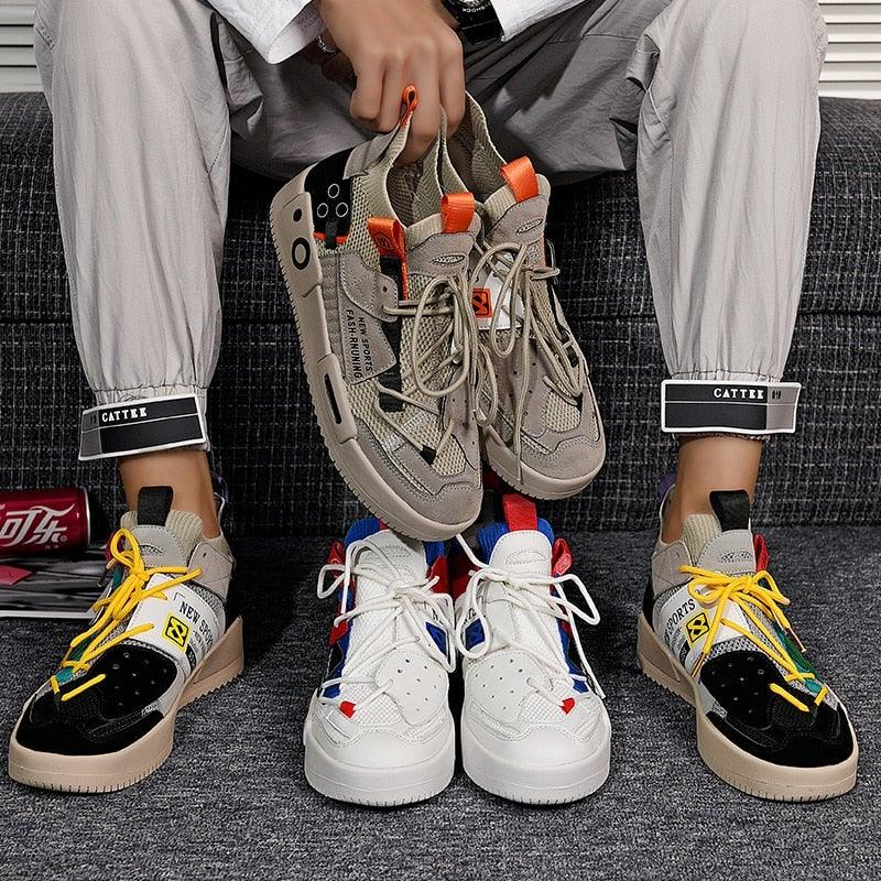 Luxury Mens Sneakers Casual Shoes Modern Trainer Race Off Walking Tennis Breathable Athletic Shoes Men Gym Casual Sneakers Slip On Sport Sneakers Stevvex