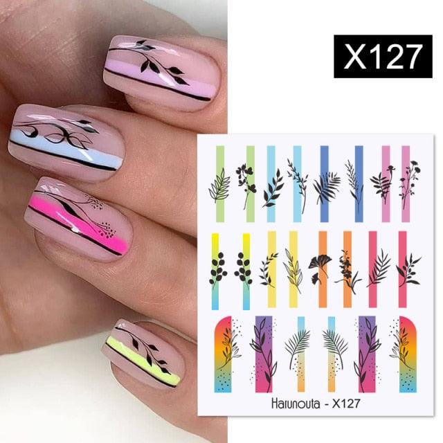 Spring Simple Green Theme Water Decal Sticker Flower Leaf Tree Summer Slider For Manicuring Nail Art Watermarks Art Decoration Manicure Tools Nail Watermark Decals iridescent Decoration Nail Self-Adhesive Decals Nail Stickers Water Transfer Fresh Nail Stevvex