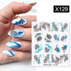 Spring Simple Green Theme Water Decal Sticker Flower Leaf Tree Summer Slider For Manicuring Nail Art Watermarks Art Decoration Manicure Tools Nail Watermark Decals iridescent Decoration Nail Self-Adhesive Decals Nail Stickers Water Transfer Fresh Nail Stevvex