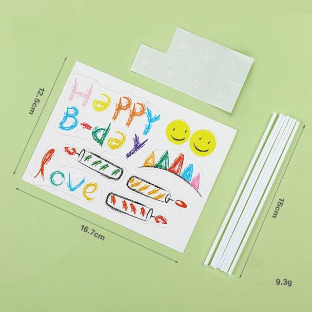 Bear Candle Birthday Cake Props Topper Card Cute Fantasy Cup Dessert Smiley  Love Bear  Table Dress Up Cake Props Party Cake Decor Supplies Toppers Birthday Cupcake Topper Various Cake Decorations for Birthday Party Photo Prop Stevvex