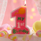 Cake Topper Baby Bathing Oversized Number 1 Year Old Baby Birthday Candle Birthday Candle Cute Cake Candle Decoration Number Children Happy Birthday Candle Insert Creative Party Dessert Table Candle Stevvex