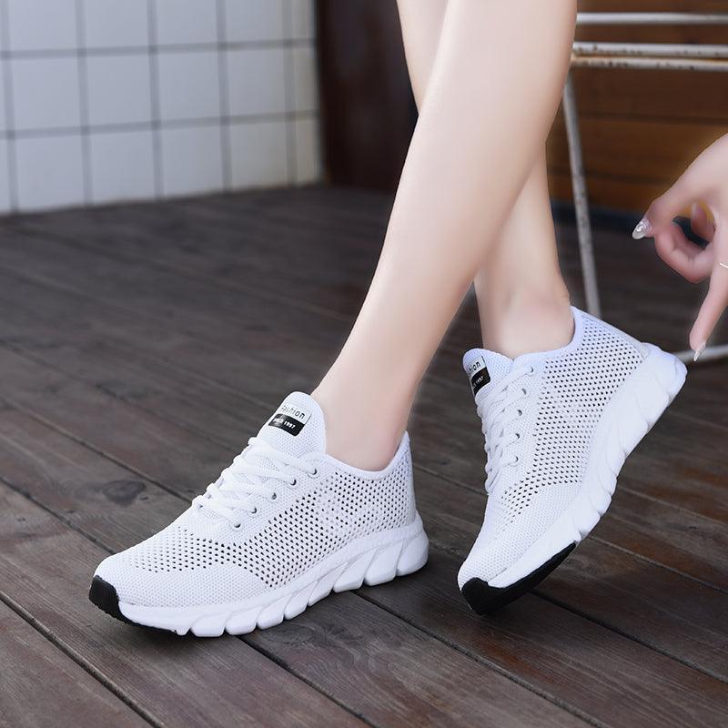 New Mesh Womens Sneakers Breathable Flat Shoes Women Lightweight Sports Non-slip Running Footwear Fashionable Breathable And Non-Slip Walking Shoes For Women Stevvex