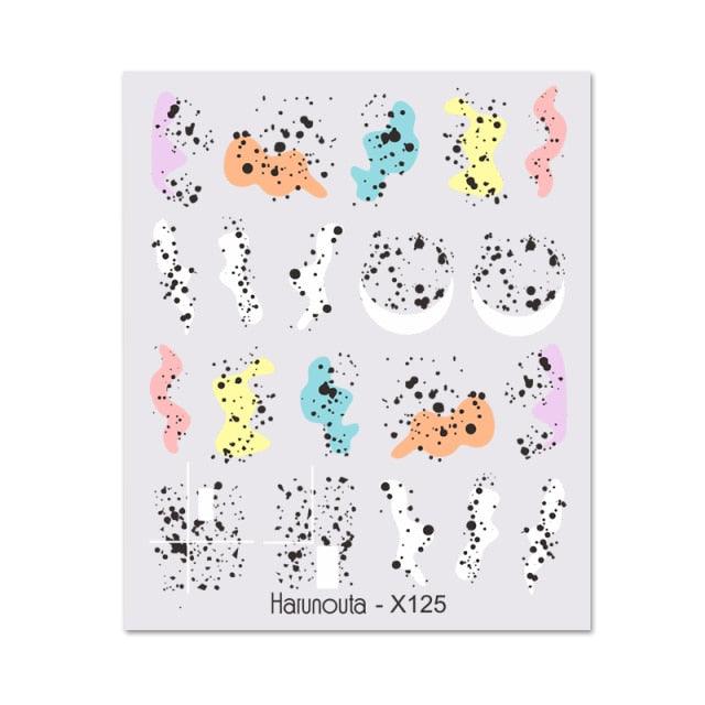 Cool Geometrics Pattern Water Decals Stickers Flower Leaves Slider For Nails Spring Summer Nail Art Decoration Tattoos Women Nail Art Stickers Water Transfer Decals Design Nail Art Supplies Manicure Acrylic Nail Foil Stencils Decorations Stevvex