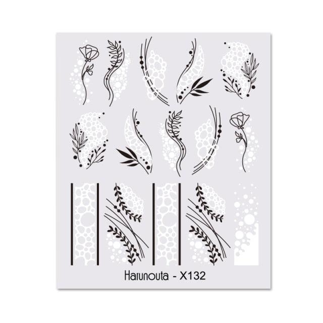 Cool Geometrics Pattern Water Decals Stickers Flower Leaves Slider For Nails Spring Summer Nail Art Decoration Tattoos Women Nail Art Stickers Water Transfer Decals Design Nail Art Supplies Manicure Acrylic Nail Foil Stencils Decorations Stevvex