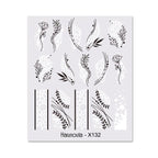 Cool Geometrics Pattern Water Decals Stickers Flower Leaves Slider For Nails Spring Summer Nail Art Decoration Tattoos Women Nail Art Stickers Water Transfer Decals Design Nail Art Supplies Manicure Acrylic Nail Foil Stencils Decorations Stevvex
