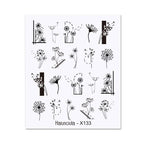 Cool Geometrics Pattern Water Decals Stickers Flower Leaves Slider For Nails Spring Summer Nail Art Decoration Tattoos Women Nail Art Stickers Water Transfer Decals Design Nail Art Supplies Manicure Acrylic Nail Foil Stencils Decorations Stevvex