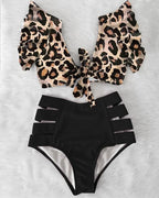 High Waist Bikini Ruffle Swimwear Women Print Swimsuit Push Up Bikinis Plus Size Bathing Suits Floral Beach Wear Bikini Swimsuits for Teen Girls Stevvex
