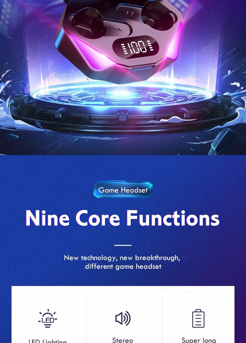 Wireless Earbuds Touch Control Earphone No Delay Noise Reduction Bluetooth Headphone Gaming Headset y Lewith Mic Updated Design with Industrading Sound & Improved Comfort, Long Wireless Range, Up to 24 Hours of Talk Time Stevvex