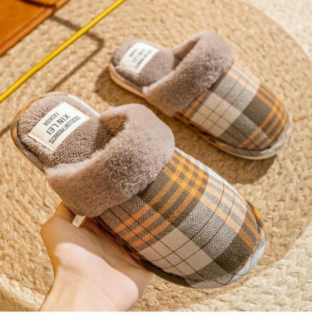 Women Fur Slippers Winter Warm Shoes Suede Plush House Indoor Outdoor Men Couples Cotton Cozy Comfy Faux Fur Slip-On Women House Shoes Memory Foam Suede Fluffy Comfort Plush Anti-Slip Slippers Stevvex