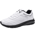 Autumn Mens Fashion White Sneakers Light Sport Shoes Black Leather Running Spring Winter Warm Soft Shoes Athletic Road Running Casual Lace Up Comfort Sports Fashion Sneakers Stevvex