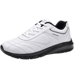 Autumn Mens Fashion White Sneakers Light Sport Shoes Black Leather Running Spring Winter Warm Soft Shoes Athletic Road Running Casual Lace Up Comfort Sports Fashion Sneakers Stevvex