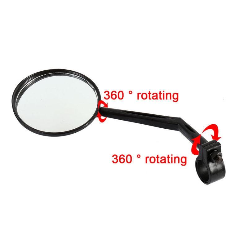 Bike Rear Mirrors Degree Rotation Bicycle Rearview Mirrors Suitable For Mountain Road Bike Safe Rear View Mirror Adjustable Rotatable HD Wide Angle Cycling Biking Clear Acrylic Convex Mirror Stevvex