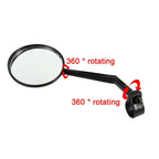 Bike Rear Mirrors Degree Rotation Bicycle Rearview Mirrors Suitable For Mountain Road Bike Safe Rear View Mirror Adjustable Rotatable HD Wide Angle Cycling Biking Clear Acrylic Convex Mirror Stevvex
