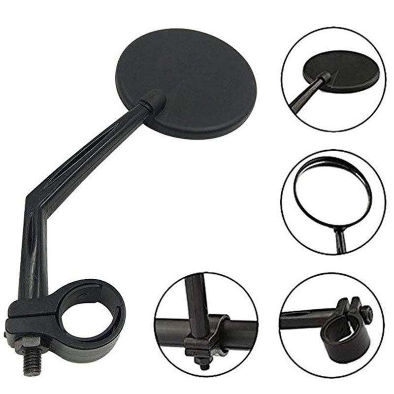 Bike Rear Mirrors Degree Rotation Bicycle Rearview Mirrors Suitable For Mountain Road Bike Safe Rear View Mirror Adjustable Rotatable HD Wide Angle Cycling Biking Clear Acrylic Convex Mirror Stevvex