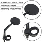 Bike Rear Mirrors Degree Rotation Bicycle Rearview Mirrors Suitable For Mountain Road Bike Safe Rear View Mirror Adjustable Rotatable HD Wide Angle Cycling Biking Clear Acrylic Convex Mirror Stevvex