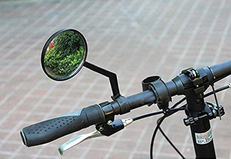 Bike Rear Mirrors Degree Rotation Bicycle Rearview Mirrors Suitable For Mountain Road Bike Safe Rear View Mirror Adjustable Rotatable HD Wide Angle Cycling Biking Clear Acrylic Convex Mirror Stevvex