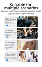 Bluetooth Headset Wireless Earpiece Bluetooth 5.0 Earphones Elegant Business Over Ear Headphones Noise Isolating Wireless Ergonomic Earbuds For Clear Calls Stereo Office Headset With Mic Black Stevvex
