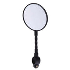 Bicycle Handlebar Rearview Mirror Portable Universal Adjustable Bike Rearview Mirror Wide-Angle Convex Mirror Rear View Safe Mirrors Adjustable Rotatable Handlebars Mounted Plastic Convex Mirror For Mountain Stevvex