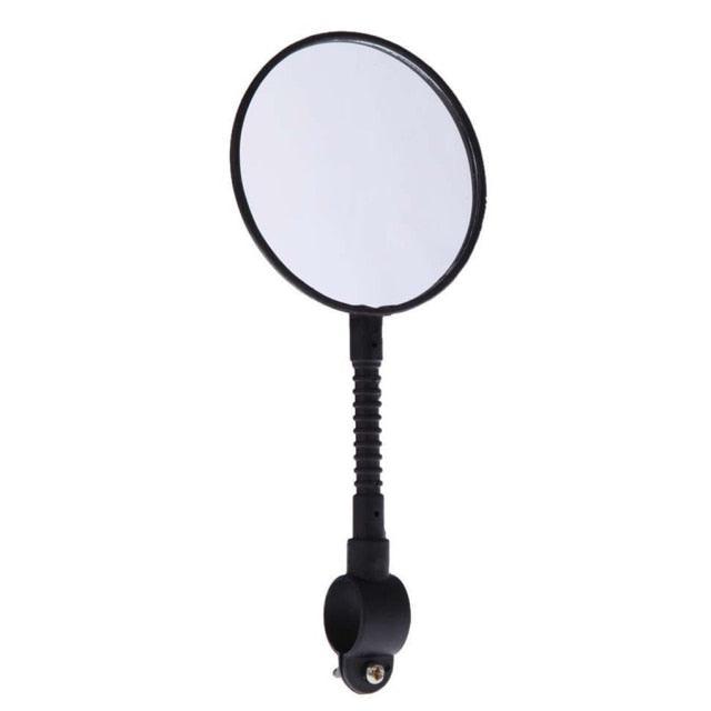 Bicycle Handlebar Rearview Mirror Portable Universal Adjustable Bike Rearview Mirror Wide-Angle Convex Mirror Rear View Safe Mirrors Adjustable Rotatable Handlebars Mounted Plastic Convex Mirror For Mountain Stevvex