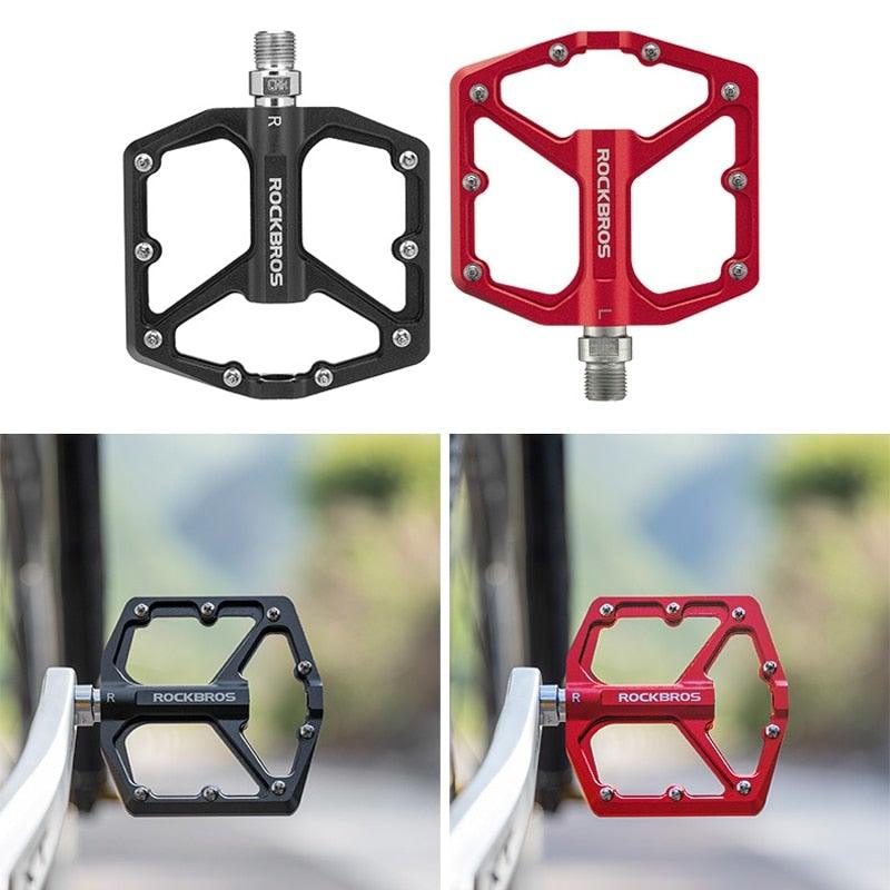 Aluminum Alloy Bicycle Pedals Road Anti-Slip Ultralight Sealed Bearing One-Piece Molding Anti-Oxidation Bike Pedals Mountain Bike Pedals Flat Pedals Nylon Fiber Bicycle Platform Pedals For Road Mountain Stevvex
