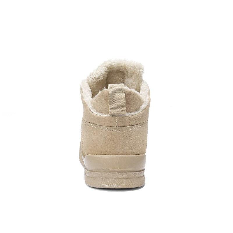 Men Winter Comfortable Shoes Warm Fur Snow Boots Ankle Winter Boots For Men Plush Sneakers High-Top Outdoor Snow Boots Water Resistant Shoes Anti-Slip Fully Fur Lined Casual Lightweight Shoes Stevvex