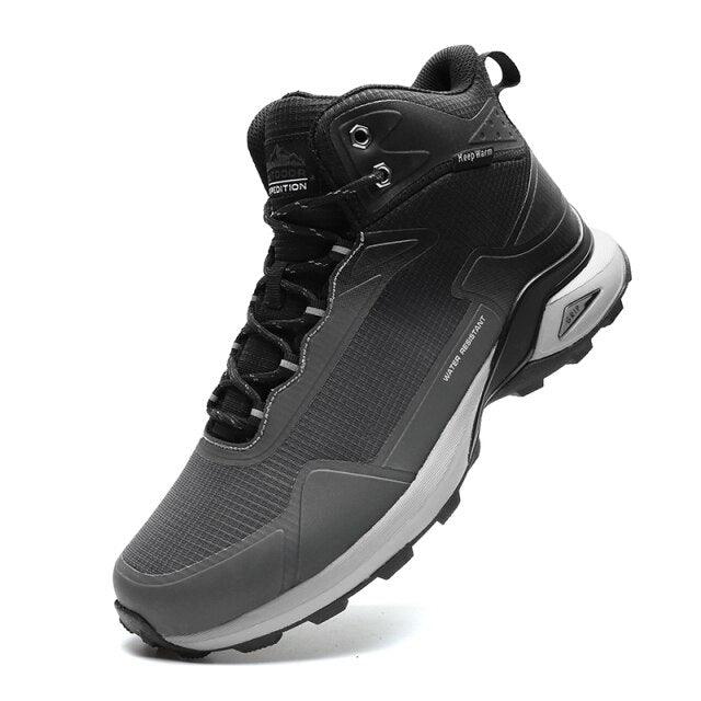 Men's Warm Boots Plush Snow Boots Outdoor Non-Slip Hiking Boots High Top Waterproof Sports Men's Winter Boots Snow Boots Warm Lined Non Slip Leather Shoes Stevvex