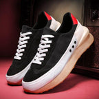 Men's Fashion Thick-Soled Sports Shoes Outdoor Non-Slip Breathable Casual Comfortable Sneakers Walking Slip-On Running Sneakers Lightweight Breathable Mesh Soft Sole Stevvex