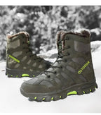 Mens Outdoor Sports Hiking Boots Wear Resisting Work Shoes Footwear Mountain Sport Mid-Cut Black Hiking Boots Outdoor Mountaineering Outdoor Winter Shoes Stevvex