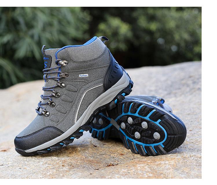 Men's Women's New Outdoor Climbing Hiking Sports Shoes Comfortable Breathable Wear-Resistant Men's Soft Casual Shoes Outdoor Walking Lace Up Anti-Slip Comfortable Ankle Booties Stevvex