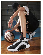 Men's Casual Breathable Comfortable Cushioned Soft Professional Sports Basketball Shoes Outdoor Street Sports Shoes Lightning Professional Anti Slip Sports Shoes For Running Walking Stevvex