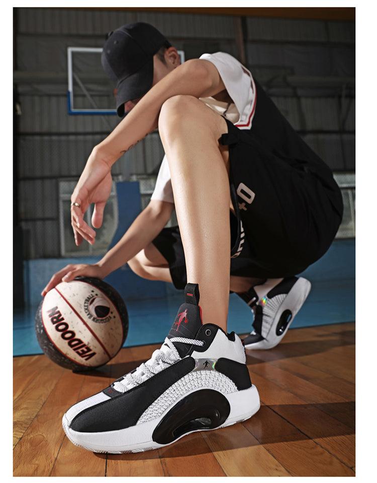 Men's Casual Breathable Comfortable Cushioned Soft Professional Sports Basketball Shoes Outdoor Street Sports Shoes Lightning Professional Anti Slip Sports Shoes For Running Walking Stevvex