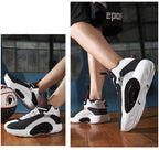 Men's Casual Breathable Comfortable Cushioned Soft Professional Sports Basketball Shoes Outdoor Street Sports Shoes Lightning Professional Anti Slip Sports Shoes For Running Walking Stevvex