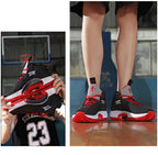 Men's Casual Breathable Comfortable Cushioned Soft Professional Sports Basketball Shoes Outdoor Street Sports Shoes Lightning Professional Anti Slip Sports Shoes For Running Walking Stevvex