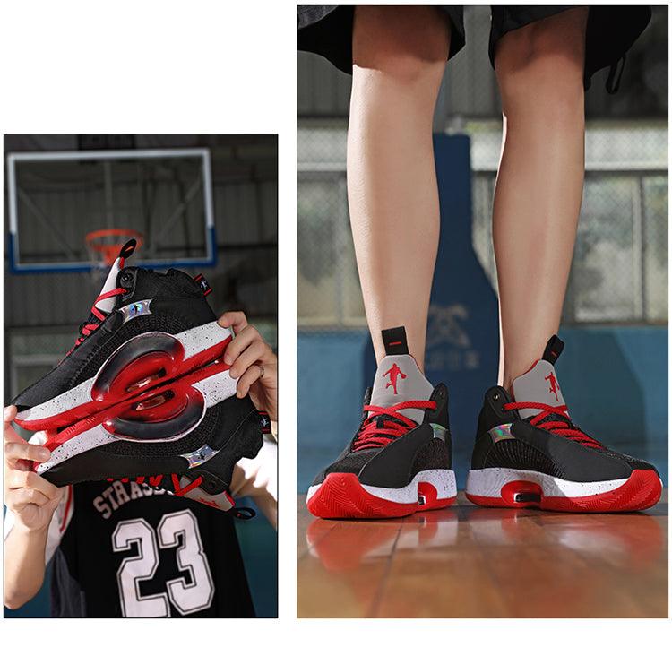 Men's Casual Breathable Comfortable Cushioned Soft Professional Sports Basketball Shoes Outdoor Street Sports Shoes Lightning Professional Anti Slip Sports Shoes For Running Walking Stevvex