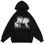 Hoodies Men Scary Skeleton Bone Print Plus Velvet Pullover Couple Oversize Gothic Diablo Style Punk Harajuku Streetwear Lootquake LLC