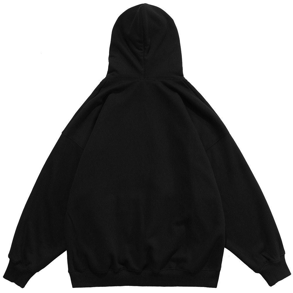 Hoodies Men Scary Skeleton Bone Print Plus Velvet Pullover Couple Oversize Gothic Diablo Style Punk Harajuku Streetwear Lootquake LLC