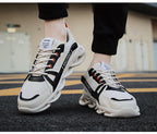 Mens Running Autumn New Leather Sneakers High Quality Outdoor Light Comfortable Sport Athletic Sneakers Lace Up Walking Breathable Ultra Lightweight Sport Casual Sneakers Stevvex