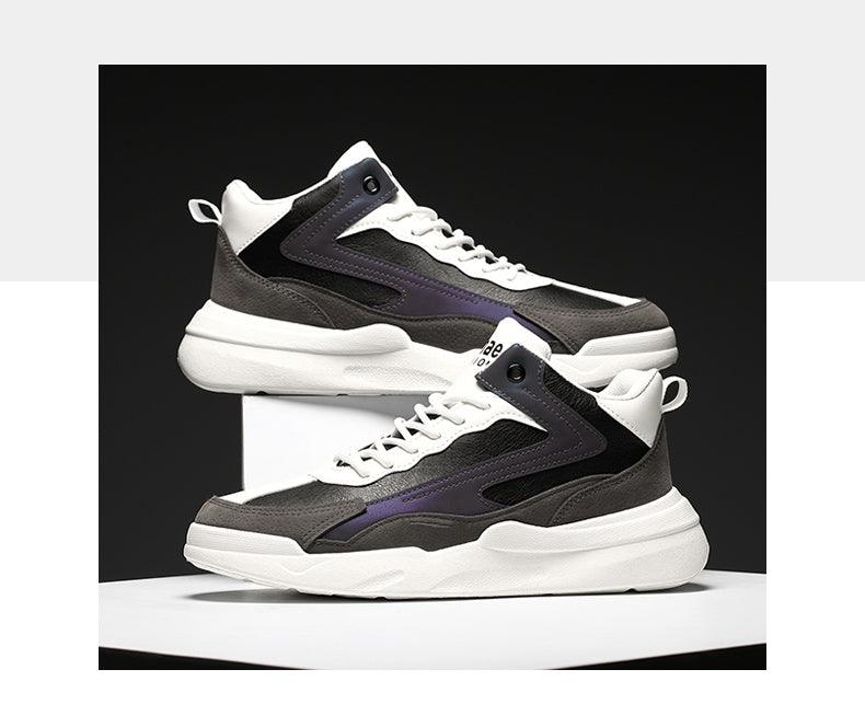Mens Casual Shoes Leather Sneakers High Quality Comfortable Boots Outdoor Light Walking Footwear Mens Fashion Sneakers Breathable Comfort Walking Sport Mens Sneakers Stevvex