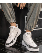 Mens Casual Shoes Leather Sneakers High Quality Comfortable Boots Outdoor Light Walking Footwear Mens Fashion Sneakers Breathable Comfort Walking Sport Mens Sneakers Stevvex