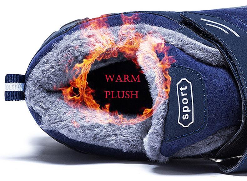Waterproof Mens Winter Shoes Couple Snow Boots Antiskid Bottom Warm Casual Boots Winter Men’s Snow Ankle Boots Fur Lined Warm Anti-slip Outdoor Sport Shoes Stevvex