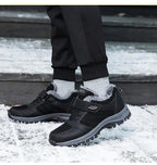 Waterproof Mens Winter Shoes Couple Snow Boots Antiskid Bottom Warm Casual Boots Winter Men’s Snow Ankle Boots Fur Lined Warm Anti-slip Outdoor Sport Shoes Stevvex