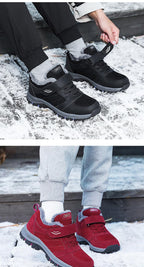 Waterproof Mens Winter Shoes Couple Snow Boots Antiskid Bottom Warm Casual Boots Winter Men’s Snow Ankle Boots Fur Lined Warm Anti-slip Outdoor Sport Shoes Stevvex