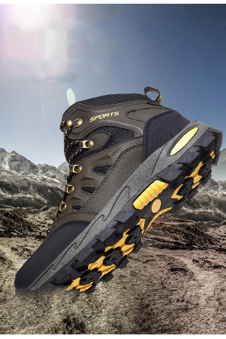 Mens Winter Snow Boots Waterproof Leather Super Warm Men's Boots Outdoor Hiking Boots Ankle Snow Hiking Boots Warm Water Resistant Non Slip Soft Lined Design Stevvex