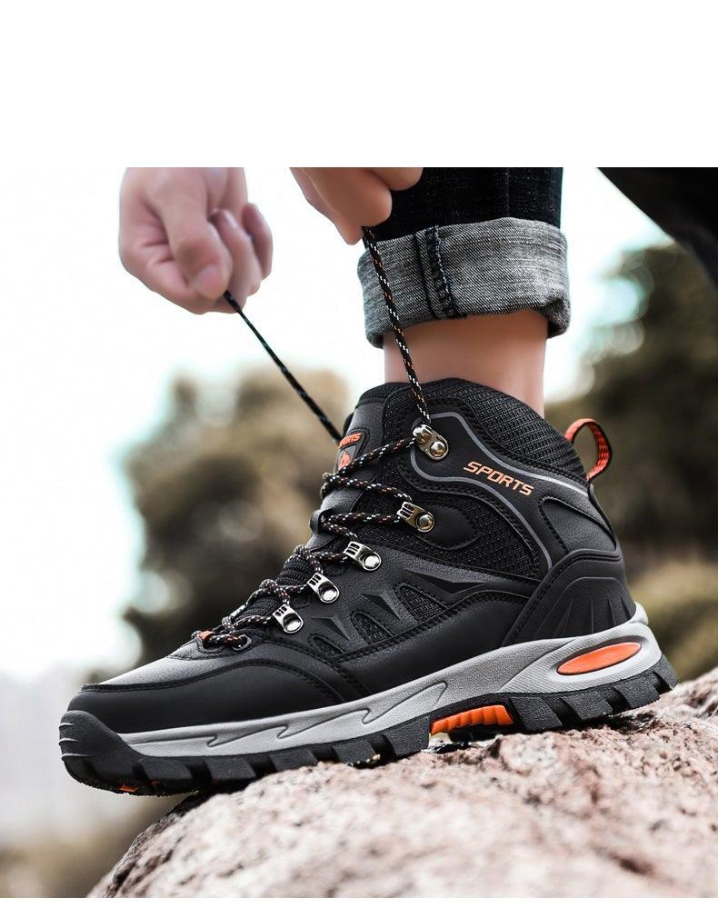 Mens Winter Snow Boots Waterproof Leather Super Warm Men's Boots Outdoor Hiking Boots Ankle Snow Hiking Boots Warm Water Resistant Non Slip Soft Lined Design Stevvex
