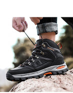 Mens Winter Snow Boots Waterproof Leather Super Warm Men's Boots Outdoor Hiking Boots Ankle Snow Hiking Boots Warm Water Resistant Non Slip Soft Lined Design Stevvex