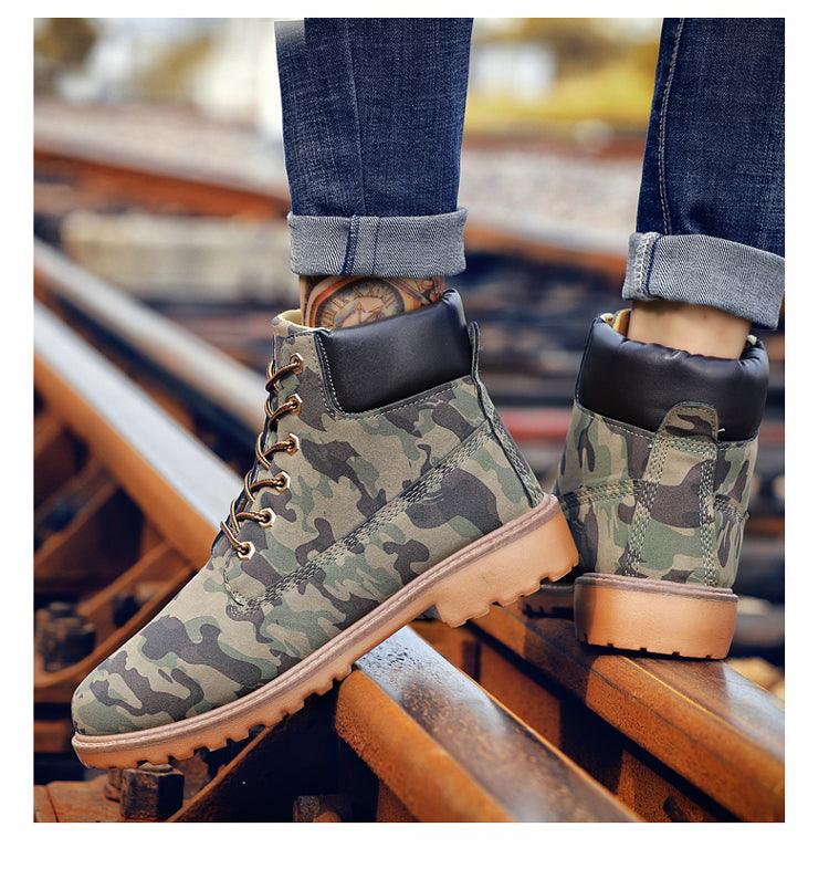 Winter Luxury Shoes Mens Flat Heel Boots Fashion Warm Ankle Boots Outdoor Warm Non Slip Fur Lined Ankle Boots Leather Winter Walking Shoes For Mens Stevvex