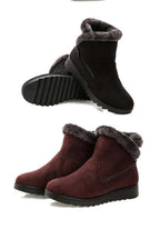 Beautiful Red Womens Ankle Boots New Fashion Waterproof Platform Winter Warm Snow Boots Outdoor Warm Mid-Calf Boot Non-Slip Water Resistant Winter Cold Weather Elegant Shoes Stevvex